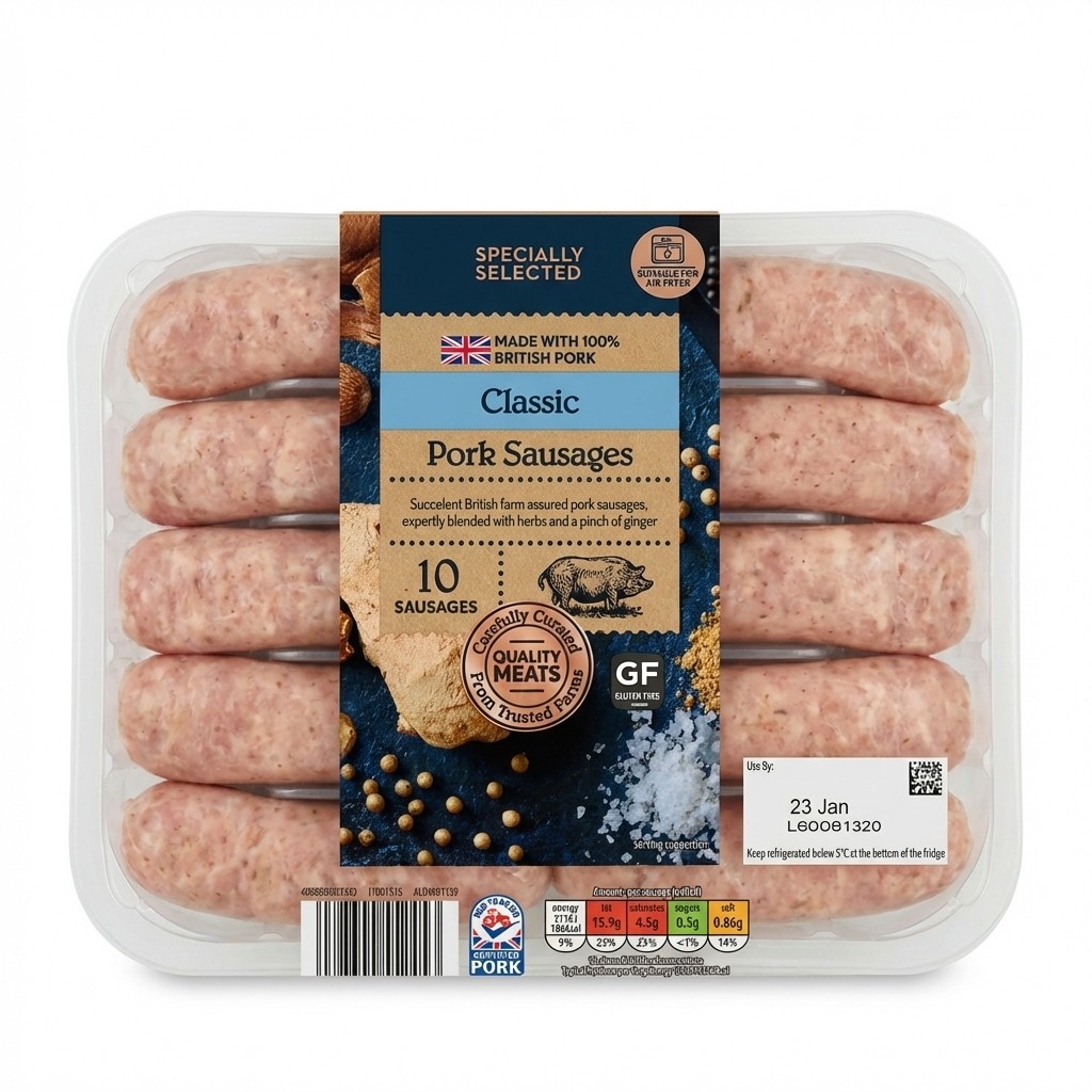 Specially Selected Classic Pork Sausages 667g