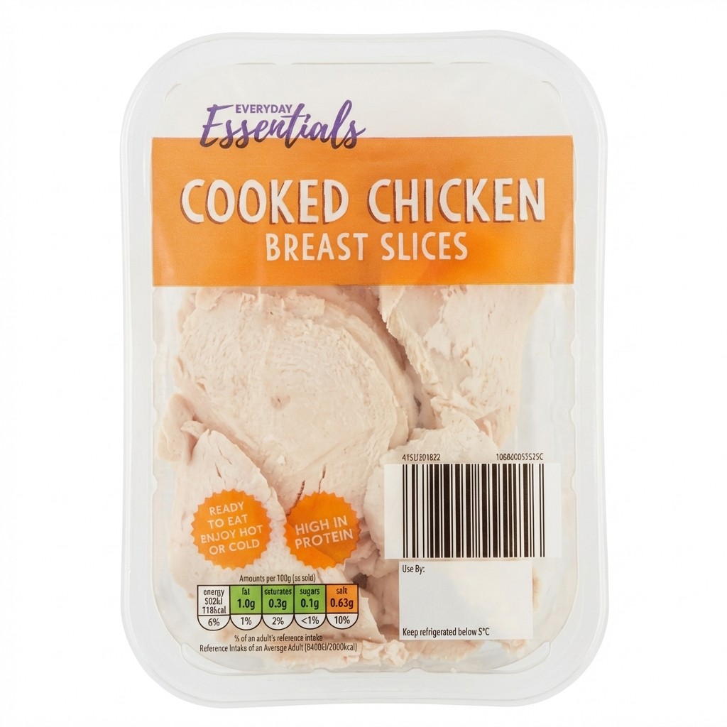 Everyday Essentials Cooked Chicken Breast Slices 240g