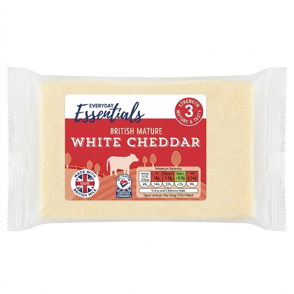 Everyday Essentials British Mature White Cheddar 900g