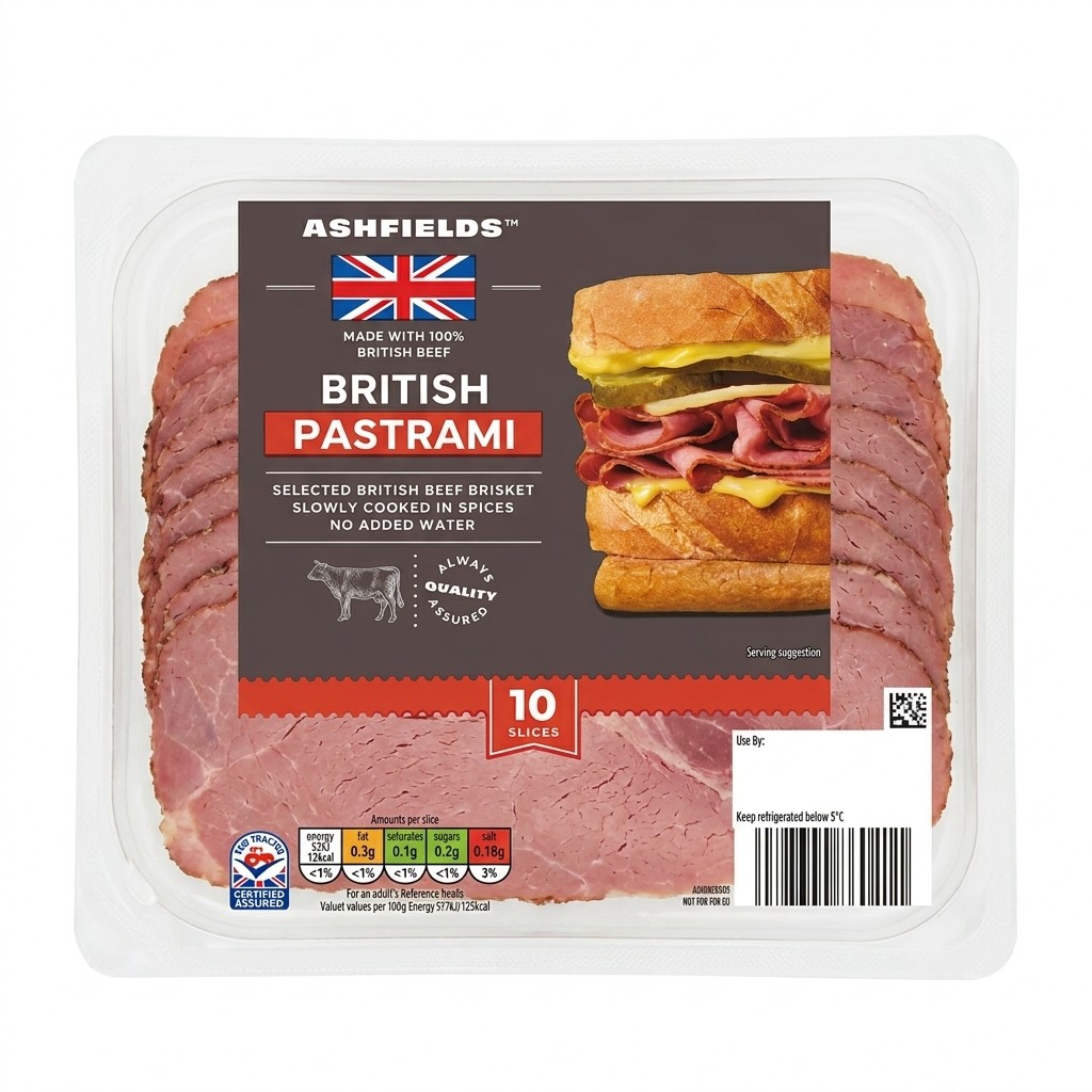 Ashfields British Pastrami 100g