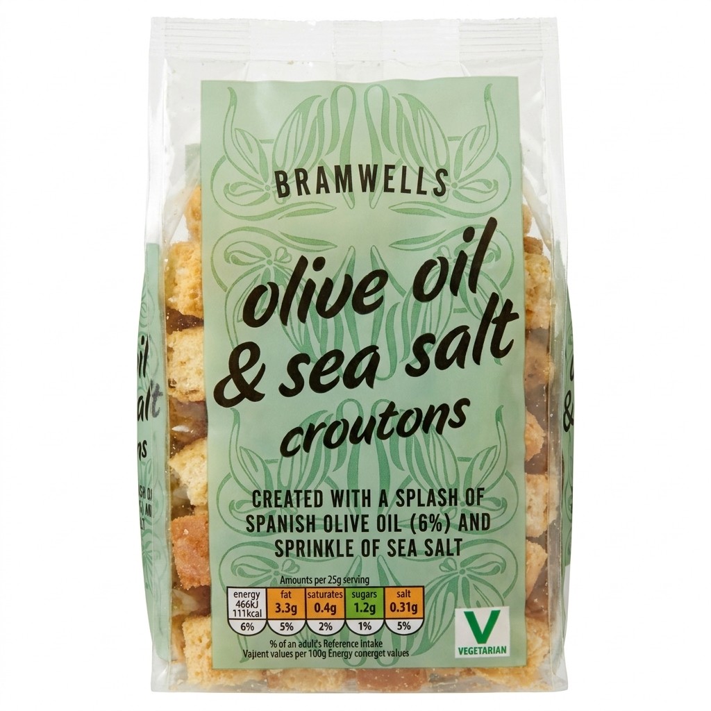 Bramwells Olive Oil & Sea Salt Croutons 100g