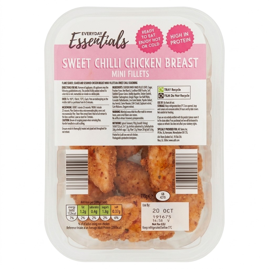 Everyday Essentials Sweet Chilli Chicken Breast Mini Fillets 170g