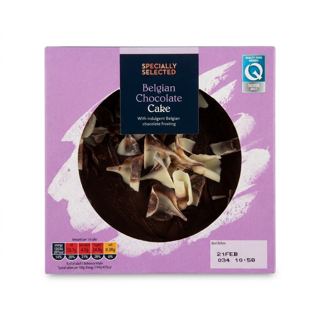 Specially Selected Belgian Chocolate Cake 413g