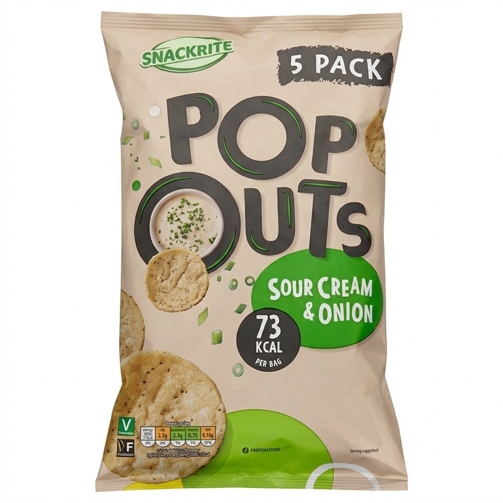 Snackrite Pop Outs Sour Cream & Onion 85g