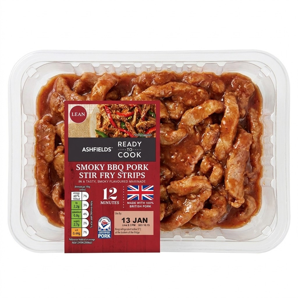 Ashfields Smoky BBQ Pork Stir Fry Strips 475g