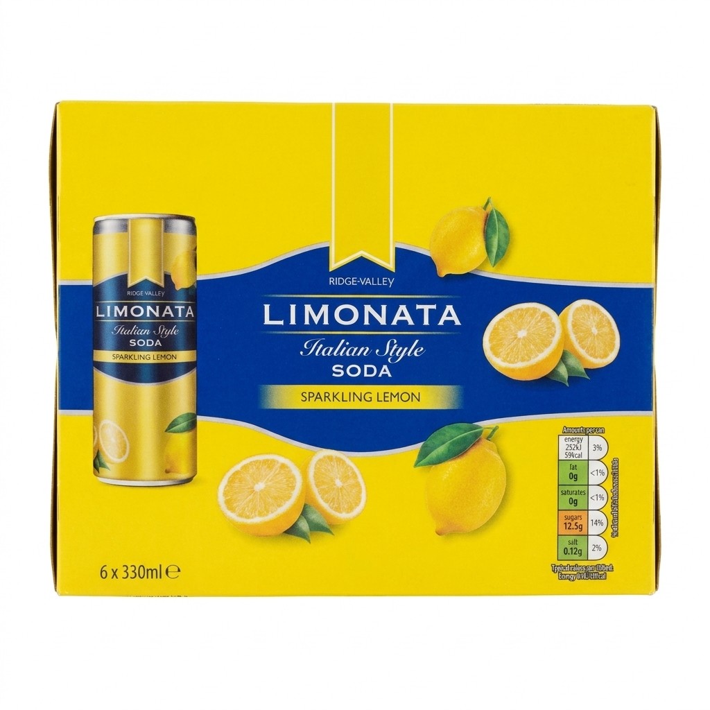 Ridge Valley Limonata Italian Style Soda 6x330ml