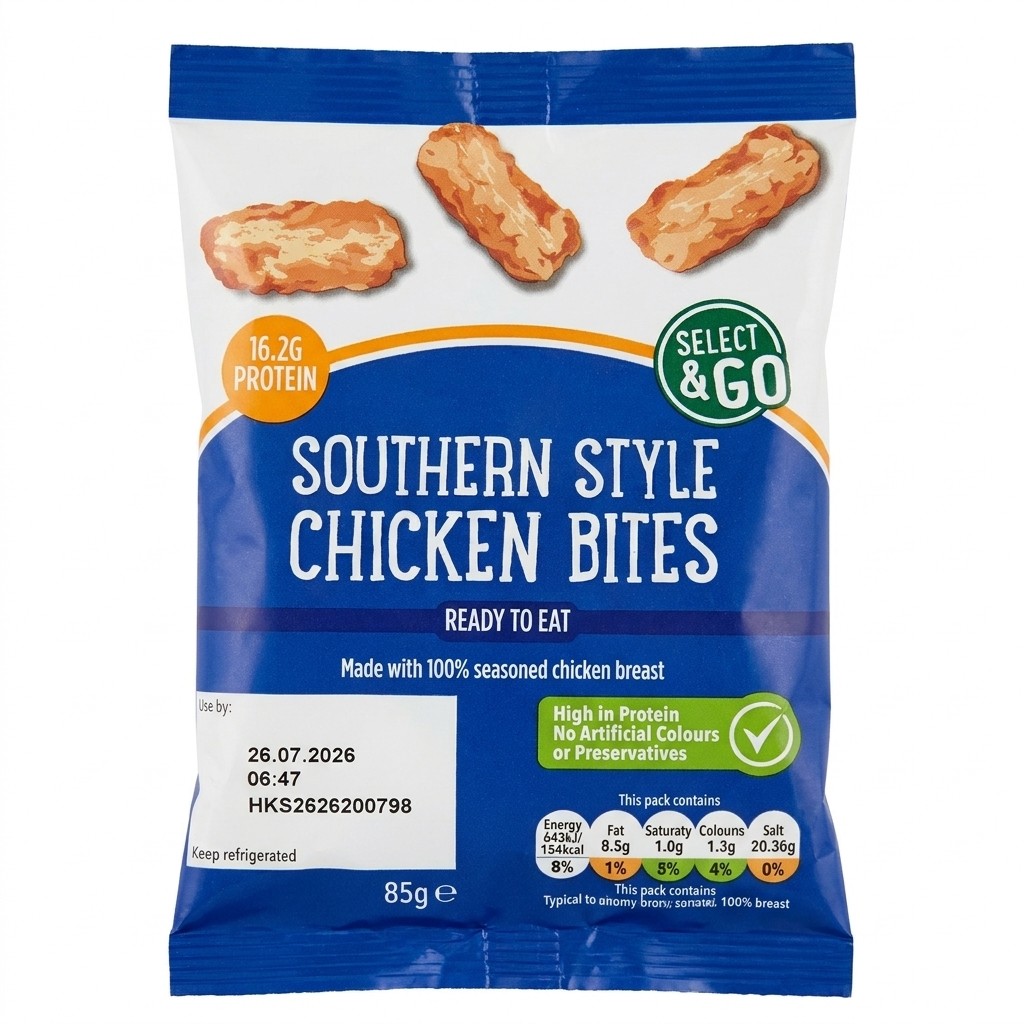 Select & Go Southern Style Chicken Bites 85g