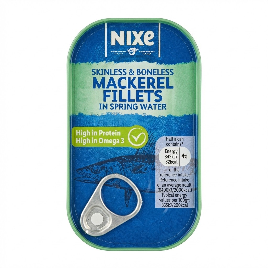 Nixe Mackerel Fillets in Spring Water 125g
