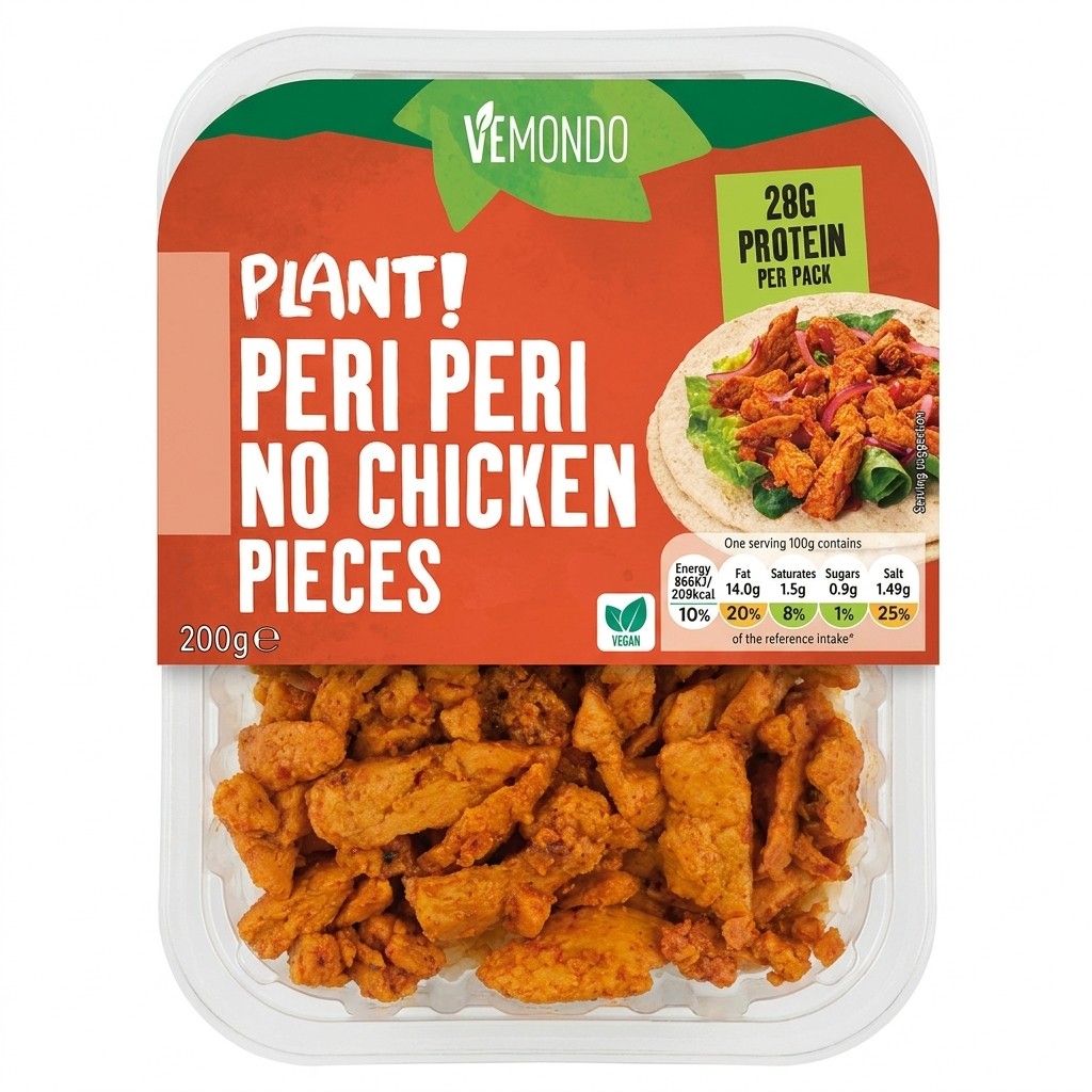 Vemondo Plant! Peri Peri No Chicken Pieces 200g