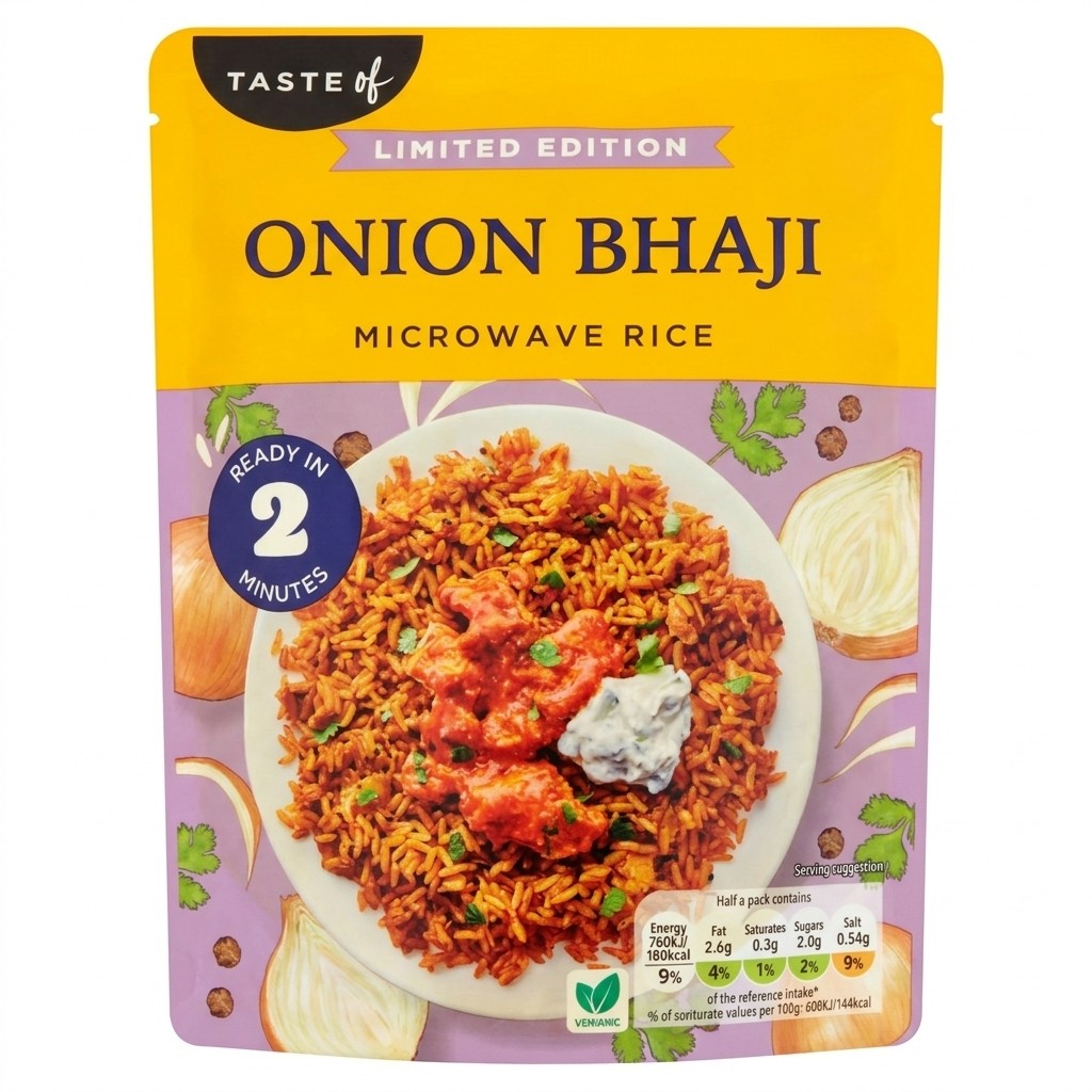 Taste of Onion Bhaji Microwave Rice 250g