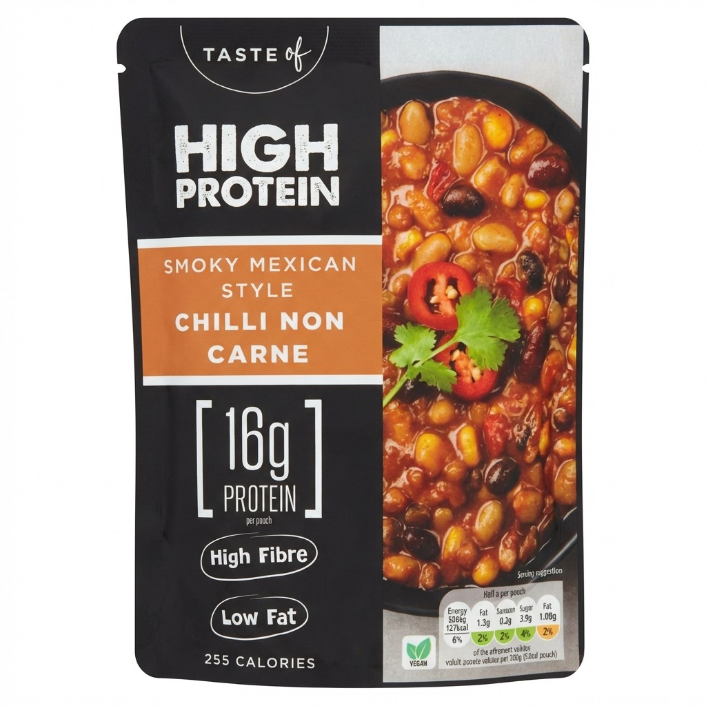 Taste of High Protein Smoky Mexican Style Chilli Non Carne 285g