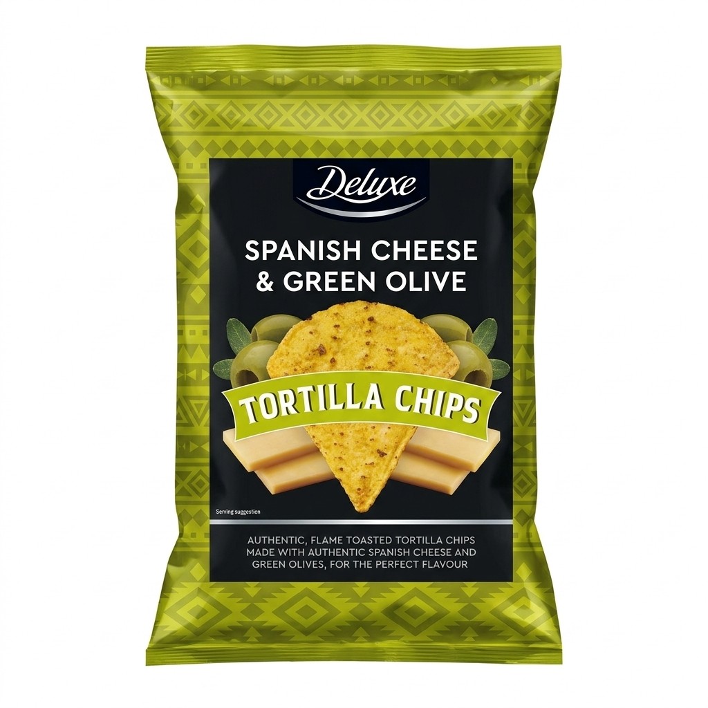 Deluxe Spanish Cheese & Green Olive Tortilla Chips 160g