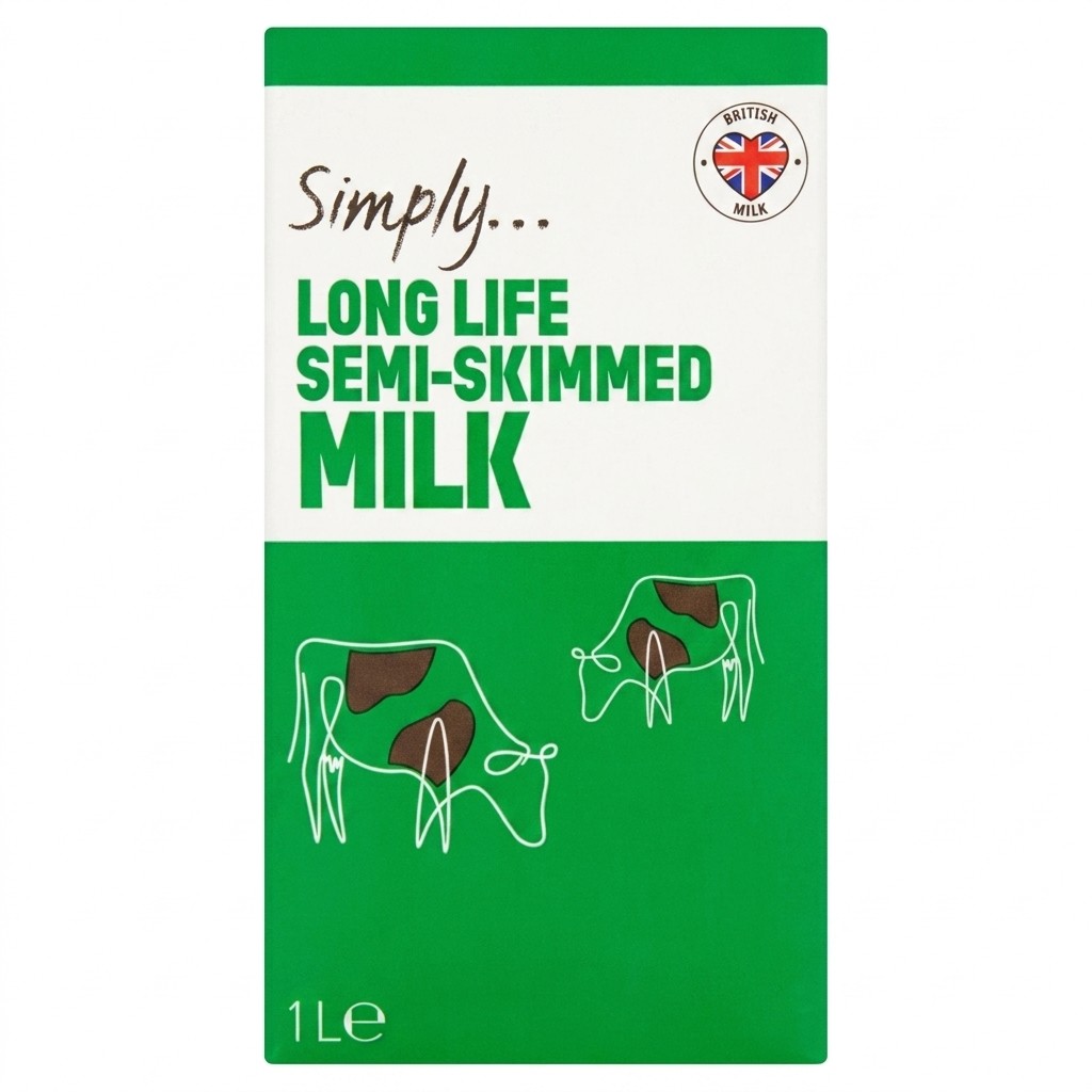 Simply Long Life Semi-Skimmed Milk 1L