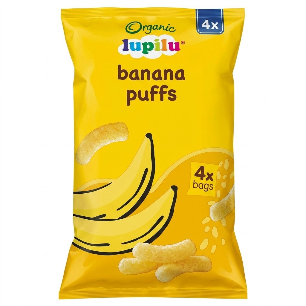 Lupilu Organic Banana Puffs 48g