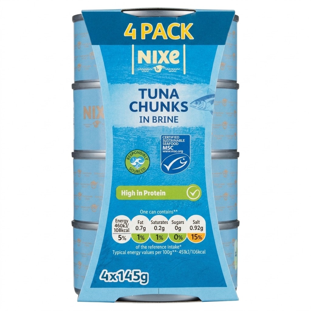 Nixe Tuna Chunks in Brine 4x145g