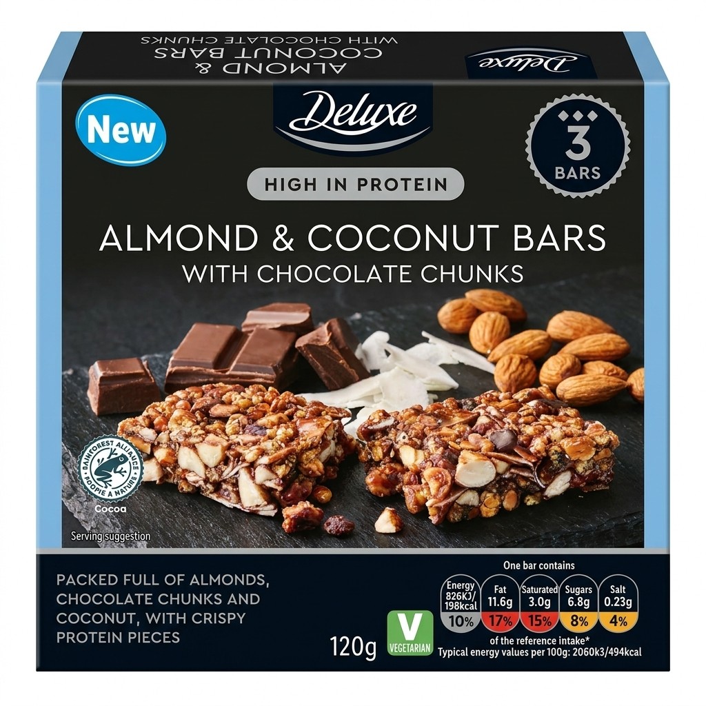 Deluxe Almond & Coconut Bars 120g