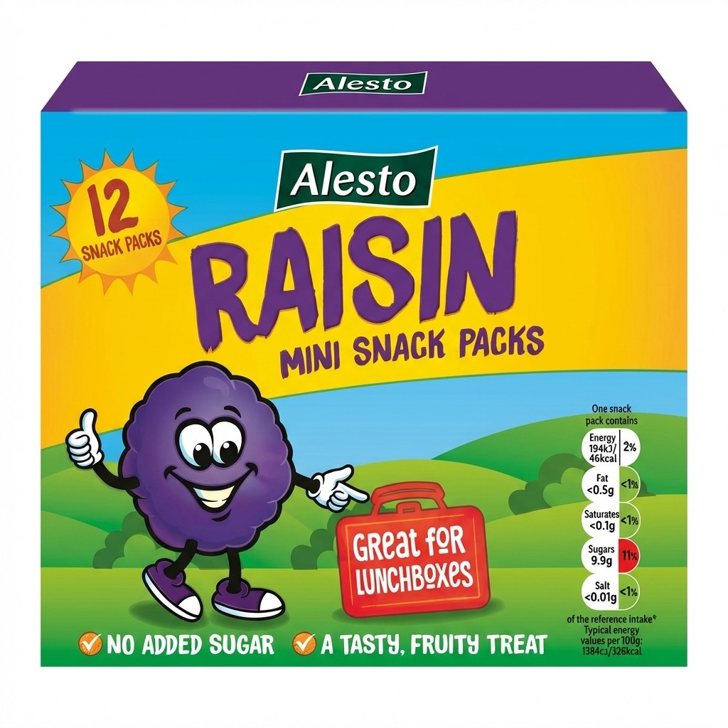 Alesto Raisin Mini Snack Packs 168g