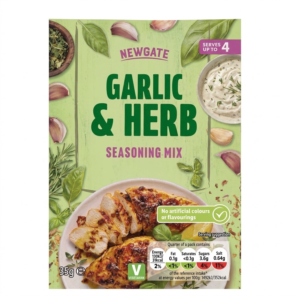 Newgate Garlic & Herb Seasoning Mix 35g