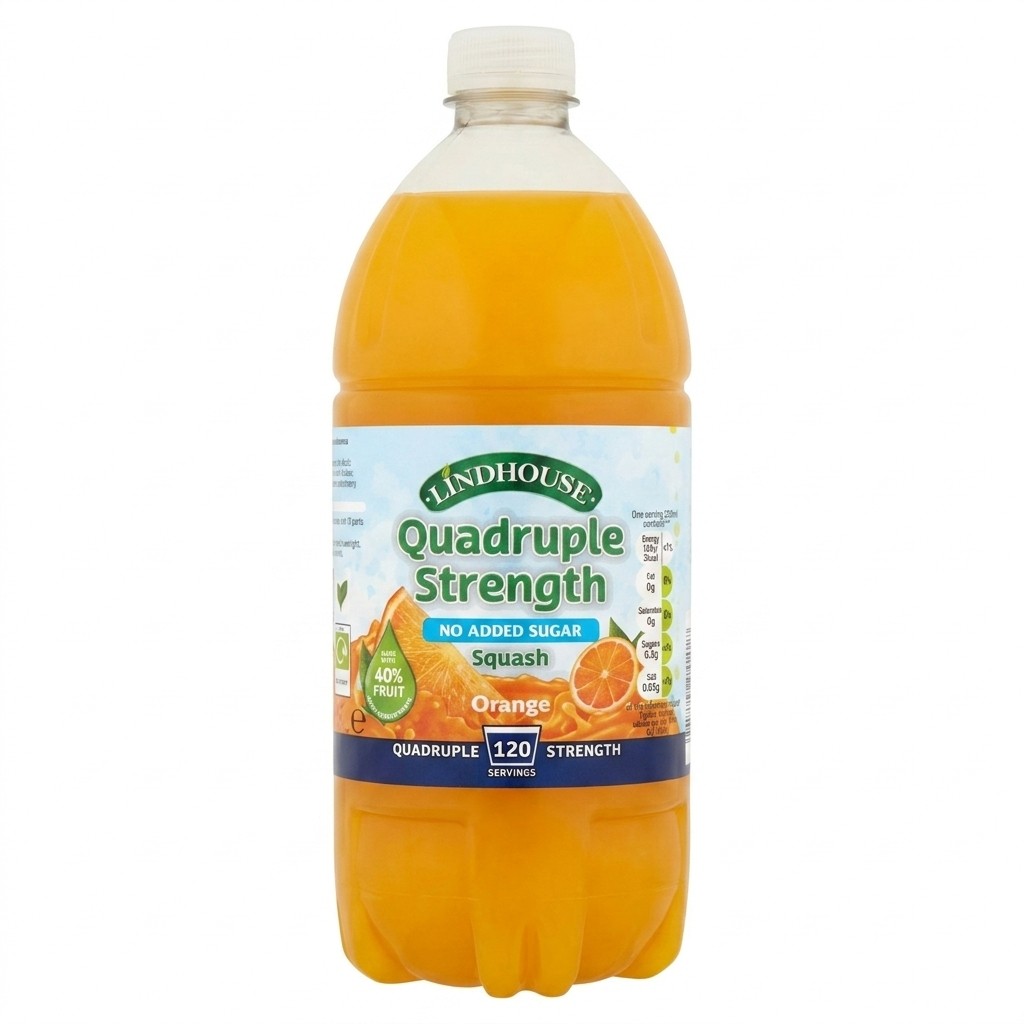 Lindhouse Quadruple Strength Orange Squash 1.5l
