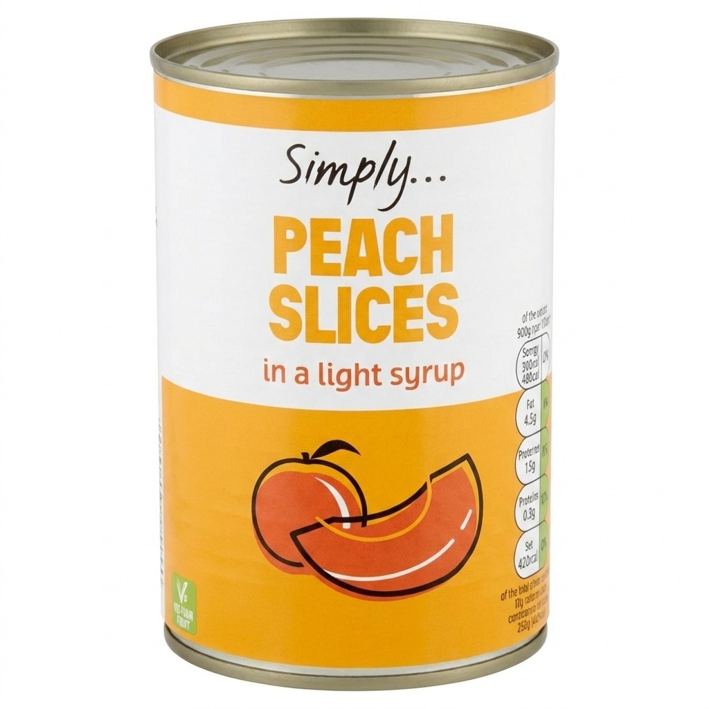 Simply Peach Slices in a Light Syrup 410g
