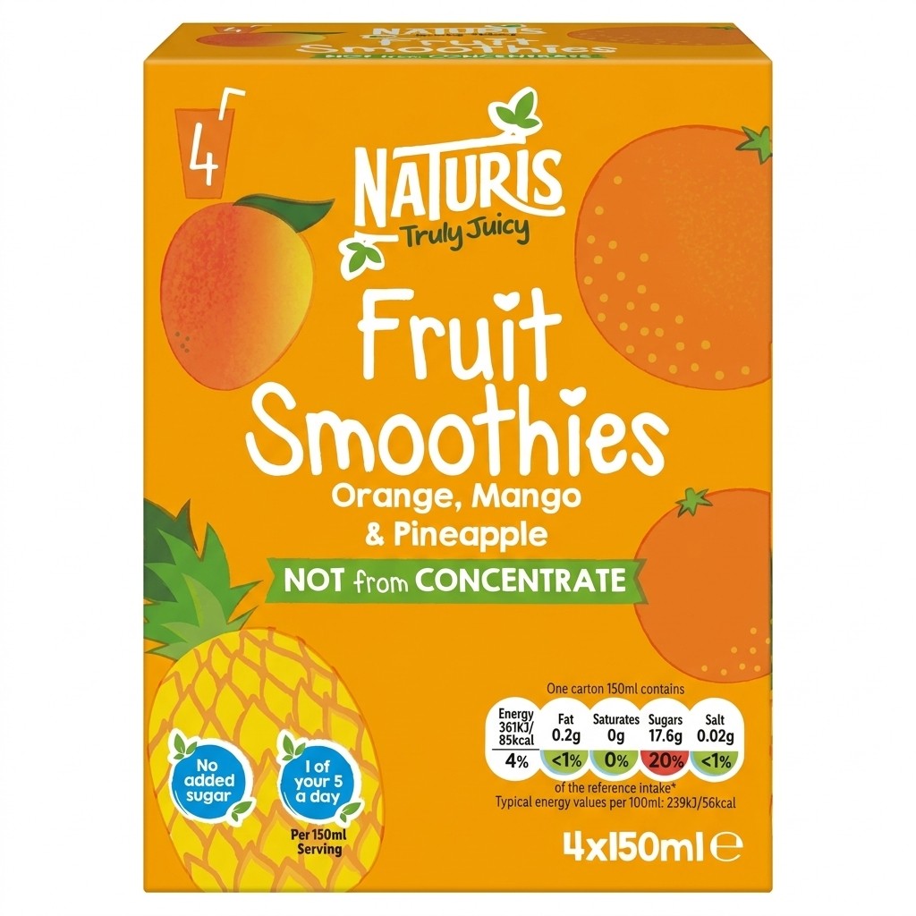Naturis Truly Juicy Fruit Smoothies 4x150ml