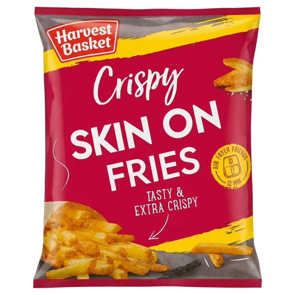 Harvest Basket Crispy Skin On Fries 1kg