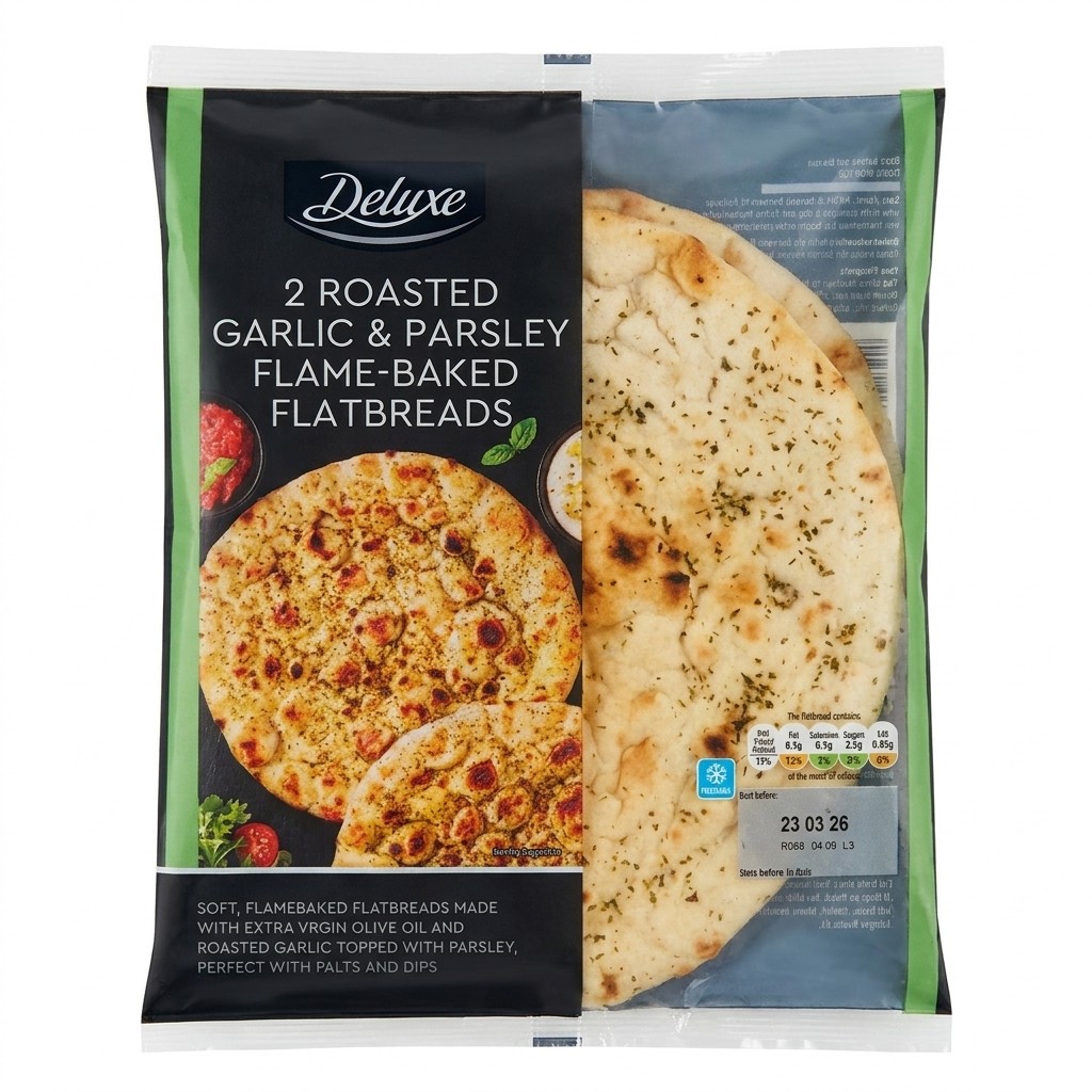 Deluxe Roasted Garlic & Parsley Flatbreads 2pcs