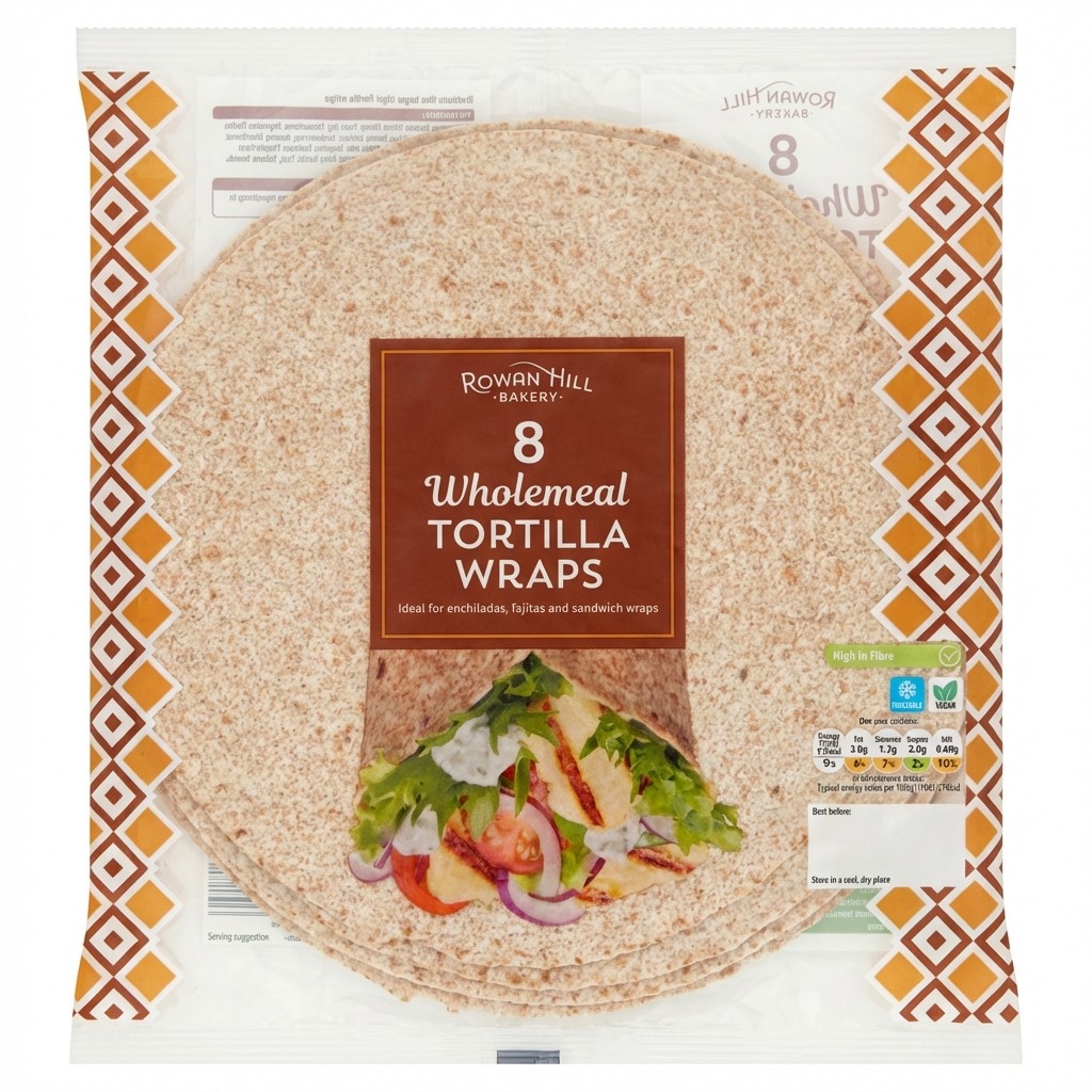 Rowan Hill Bakery Wholemeal Tortilla Wraps 496g