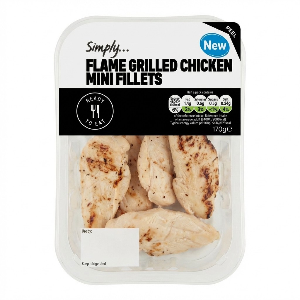Simply Flame Grilled Chicken Mini Fillets 170g