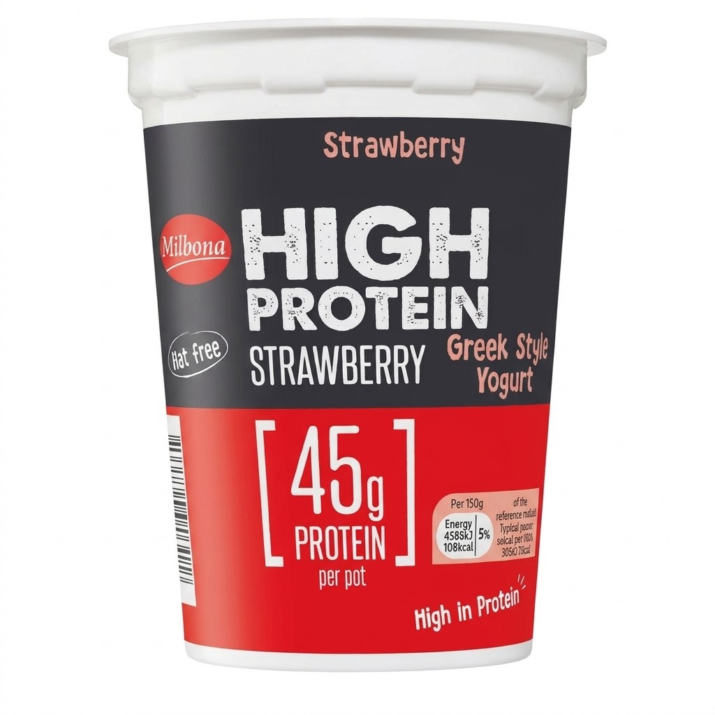 Milbona High Protein Strawberry Greek Style Yogurt 450g