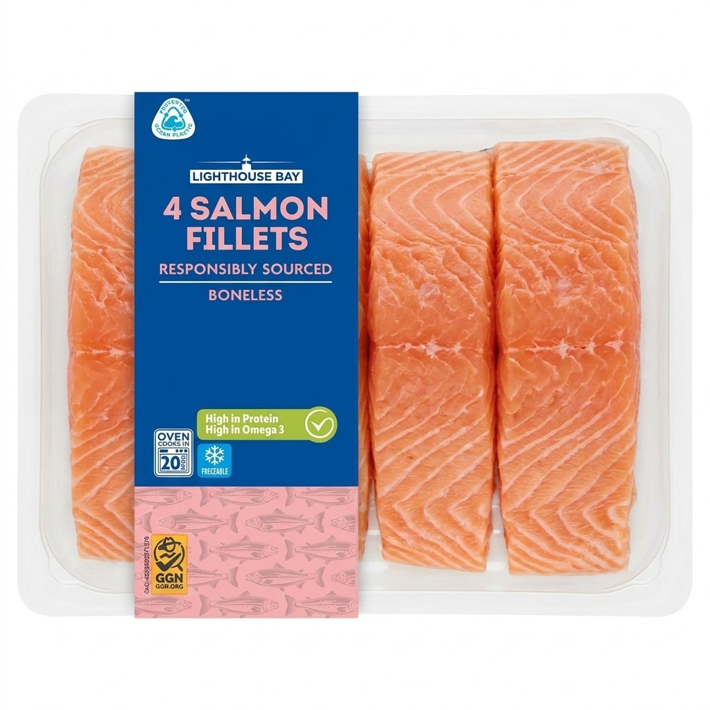 Lighthouse Bay 4 Salmon Fillets 480g