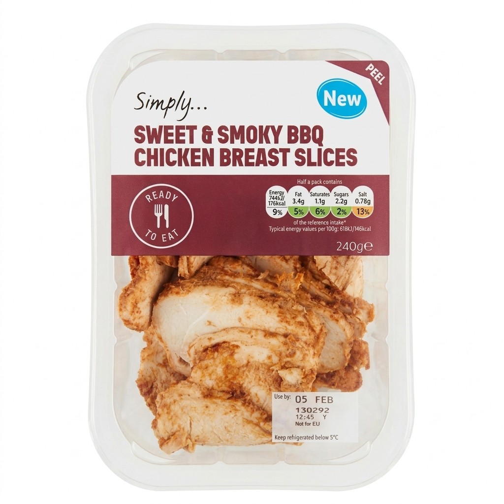 Simply Sweet & Smoky BBQ Chicken Breast Slices 240g