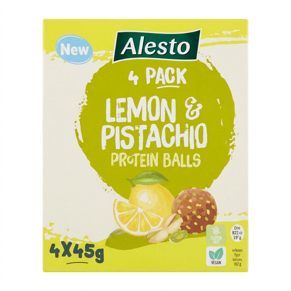 Alesto Lemon & Pistachio Protein Balls 4x45g