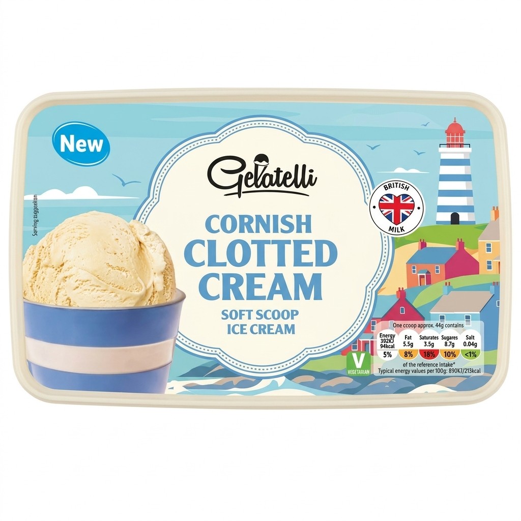 Gelatelli Cornish Clotted Cream Ice Cream 2L