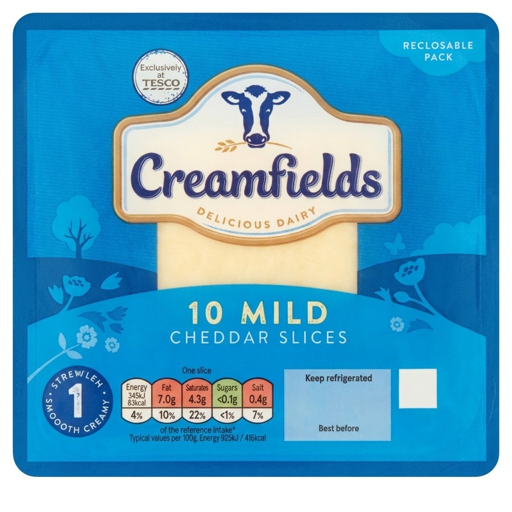 Creamfields Mild Cheddar Slices 200g