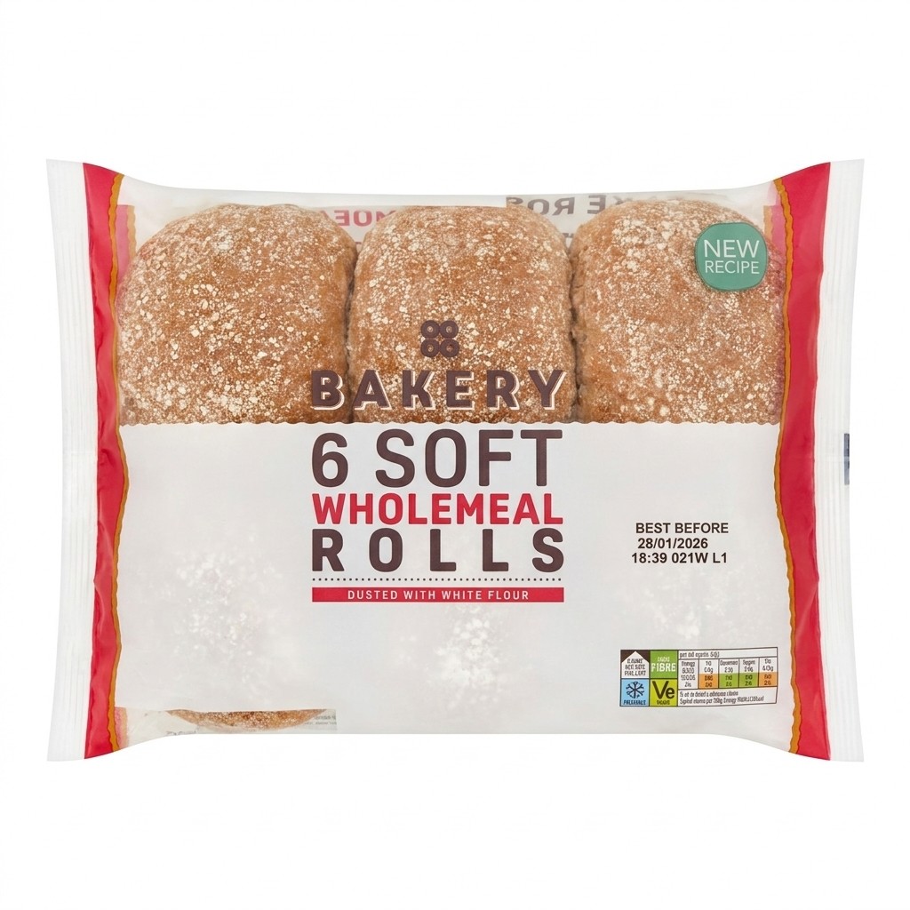 Co-op 6 Soft Wholemeal Rolls