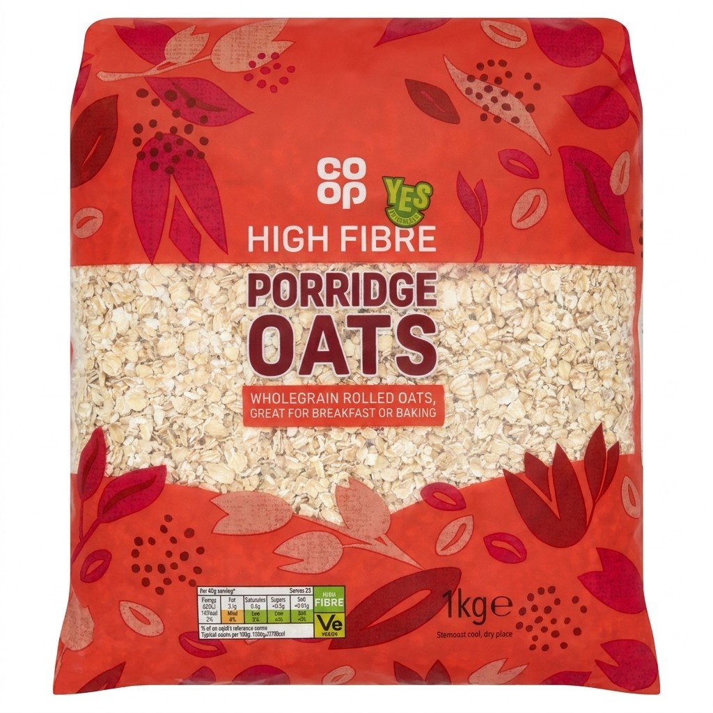 Co-op High Fibre Porridge Oats 1kg