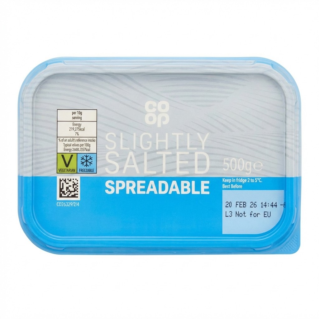 Co-op Slightly Salted Spreadable 500g