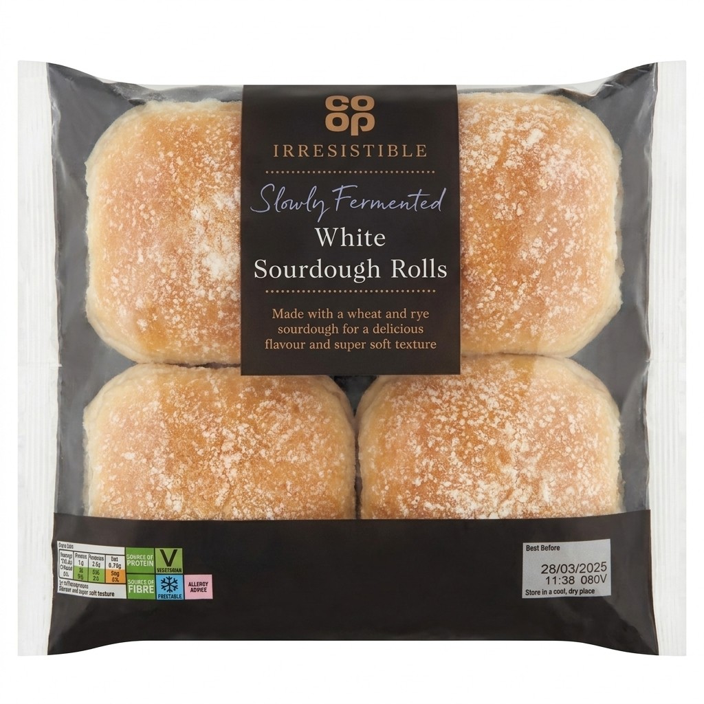 Irresistible White Sourdough Rolls 4pcs