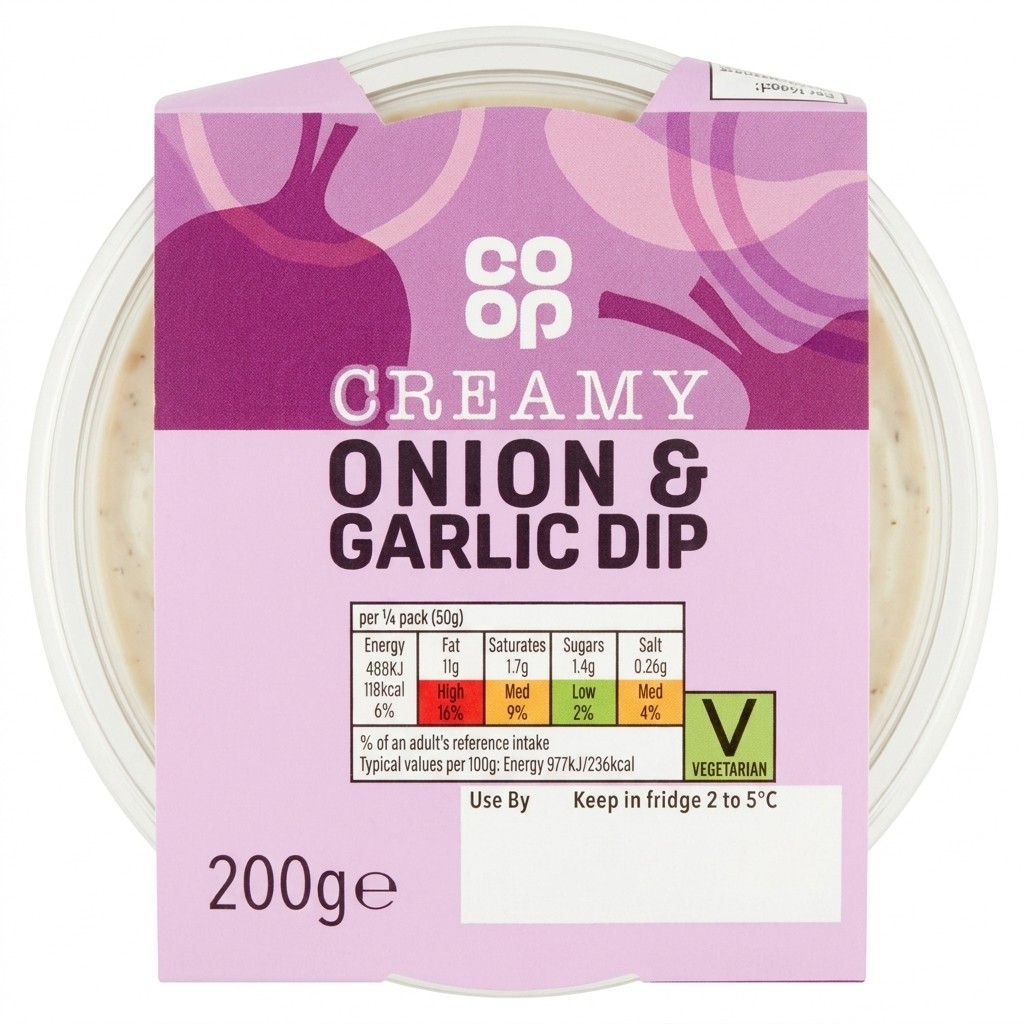 Co-op Creamy Onion & Garlic Dip 200g