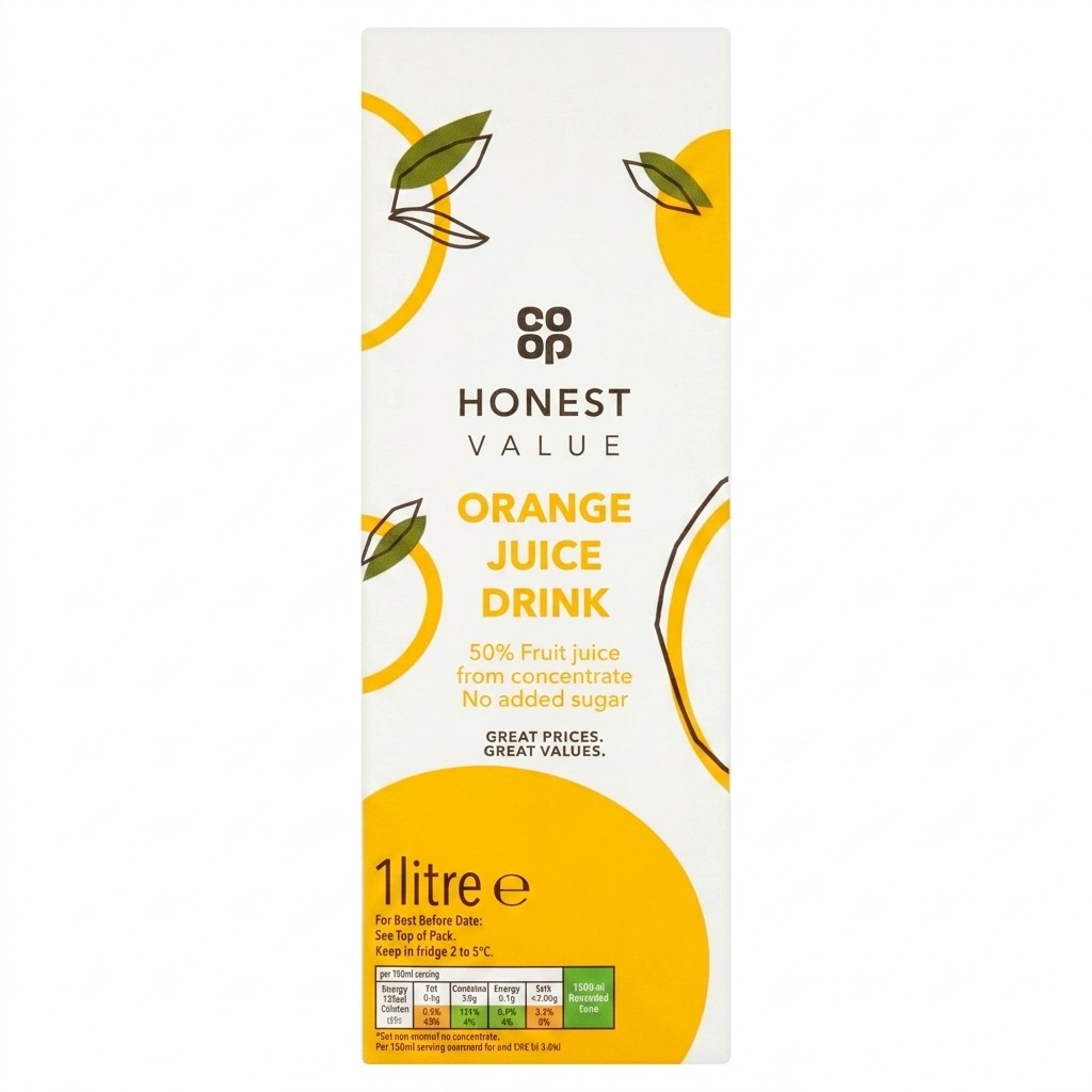 Co-op Honest Value Orange Juice Drink 1 litre