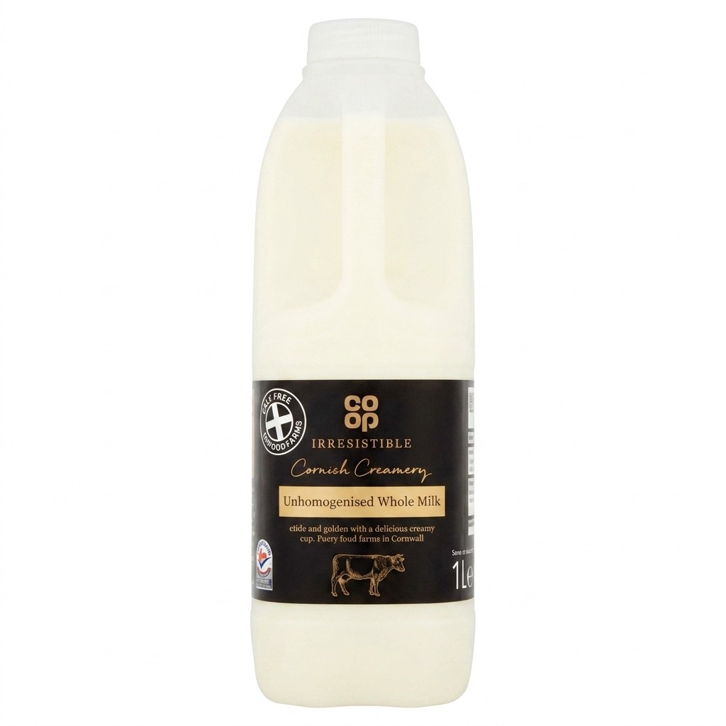 Co-op Cornish Unhomogenised Whole Milk 1l