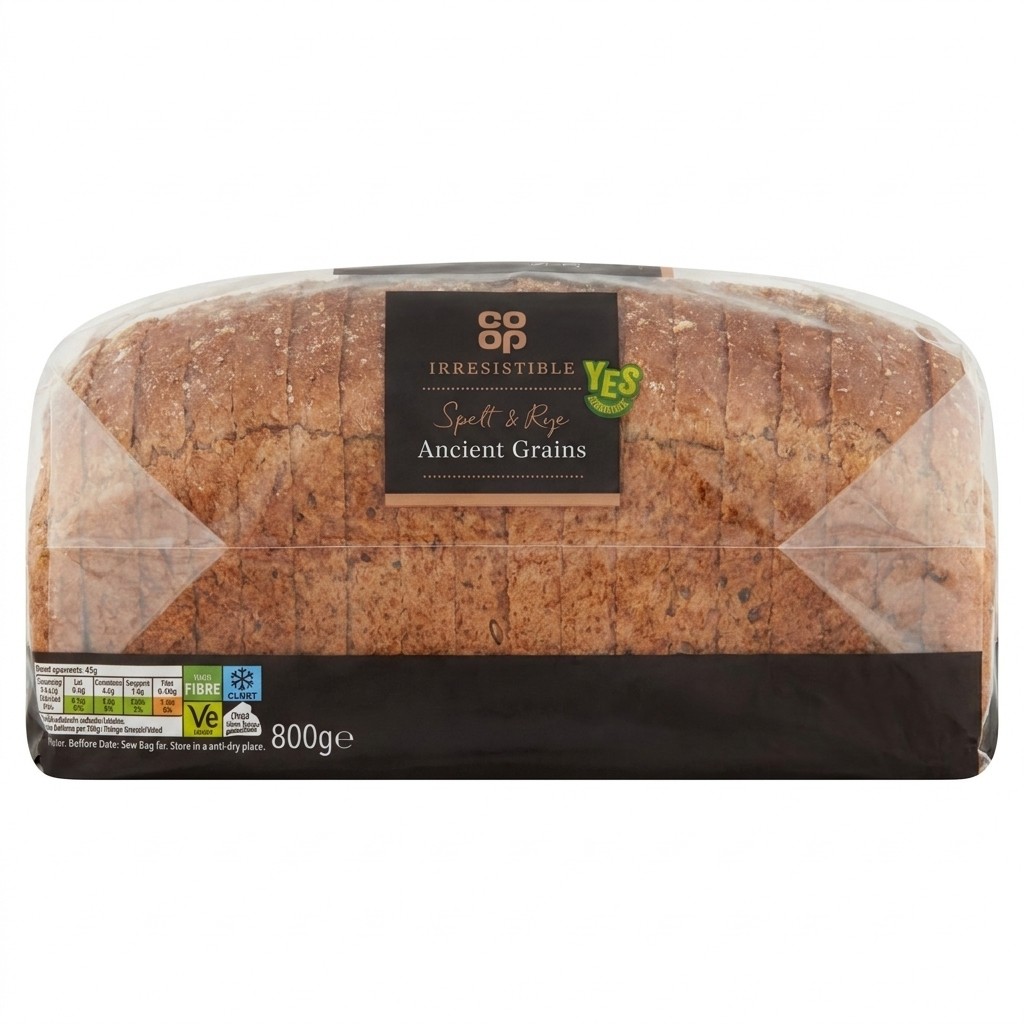 Co-op Irresistible Spelt & Rye Ancient Grains Farmhouse Loaf 800g