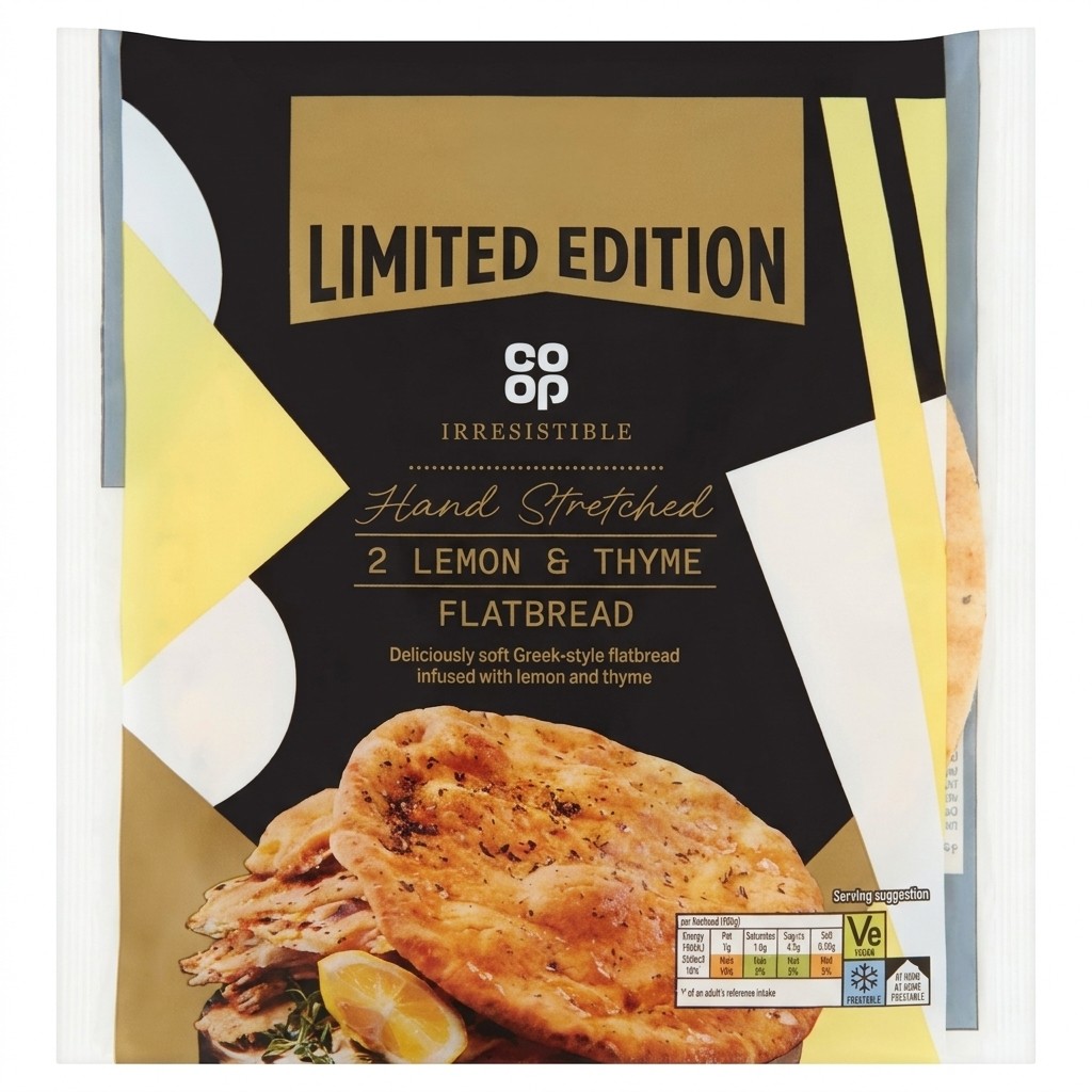 Co-op Irresistible Lemon & Thyme Flatbread 2 pack