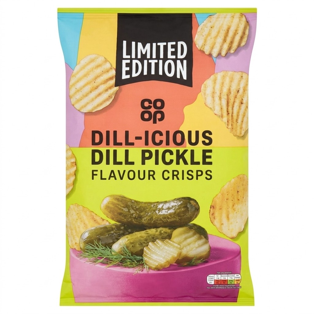 Co-op Dill-icious Dill Pickle Flavour Crisps 150g