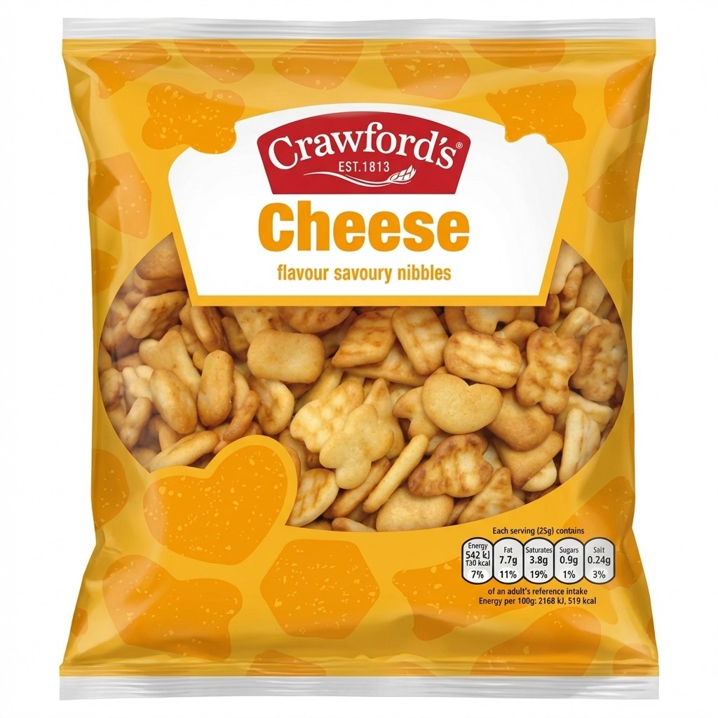 Crawford's Cheese Flavour Savoury Nibbles 250g