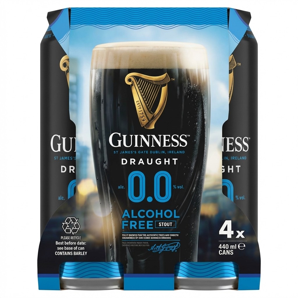 Guinness Draught 0.0 Alcohol Free Stout 4x440ml