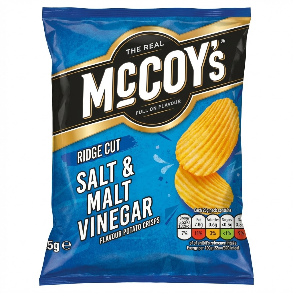McCoy's Salt & Malt Vinegar Crisps 25g