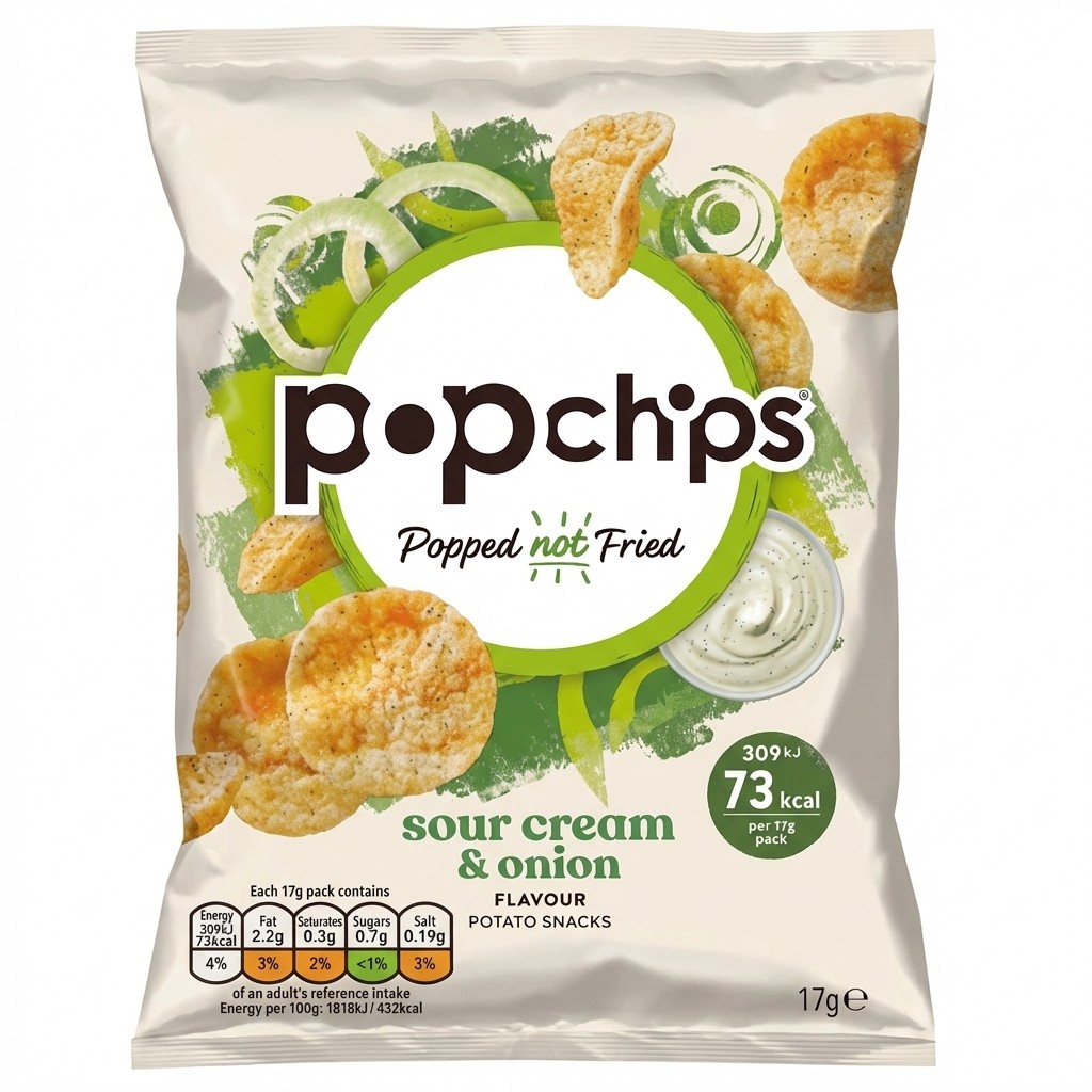 Popchips Sour Cream & Onion 17g