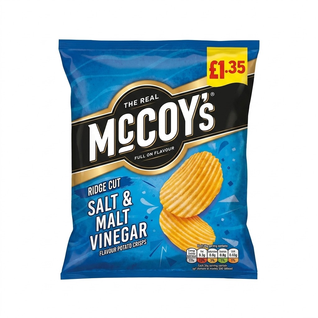 McCoy's Salt & Malt Vinegar Crisps 65g